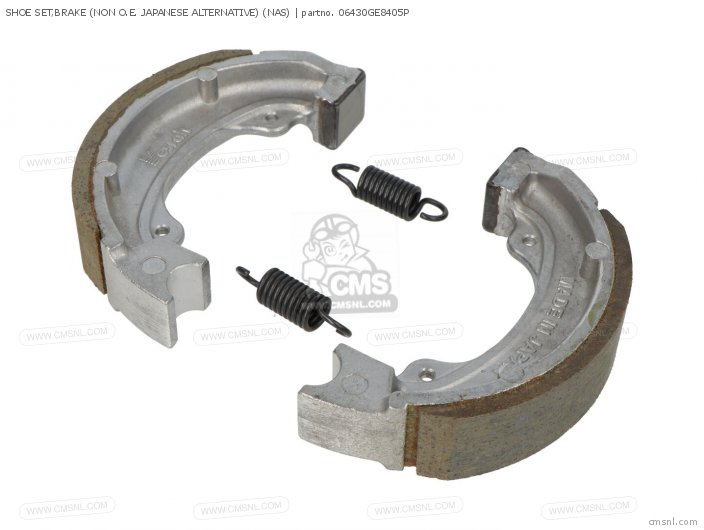 Honda SHOE SET,BRAKE (NAS) (NON O.E. JAPANESE ALTERNATIVE) 06430GE8405P