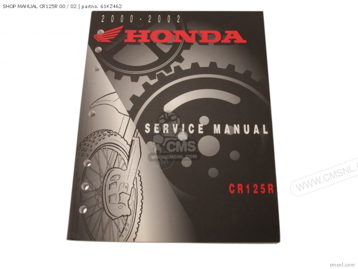 Honda SHOP MANUAL CR125R 00 / 02 61KZ462