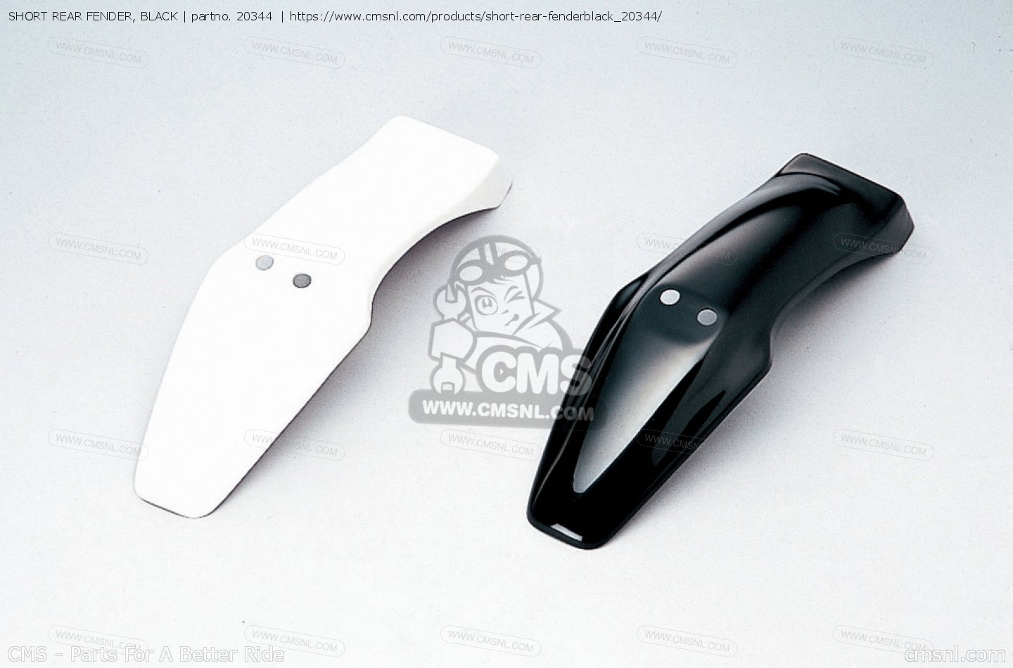 20344: SHORT REAR FENDER, BLACK Daytona - buy the 20344 at CMSNL