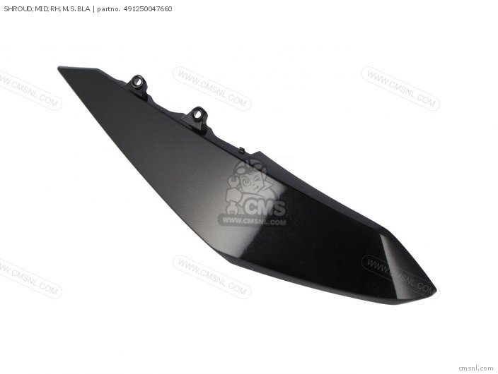 Kawasaki SHROUD,MID,RH,M.S.BLA 491250047660 Kawasaki SHROUD,MID,RH,M.S.BLA 491250047660