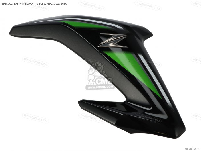 Kawasaki SHROUD,RH,M.S.BLACK 491335272660 Kawasaki SHROUD,RH,M.S.BLACK 491335272660