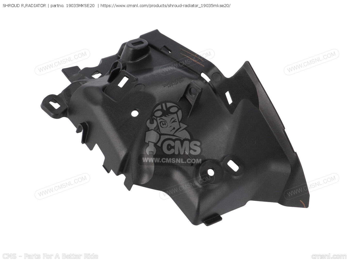 19035MKSE20: Shroud R,radiator Honda - buy the 19035-MKS-E20 at CMSNL