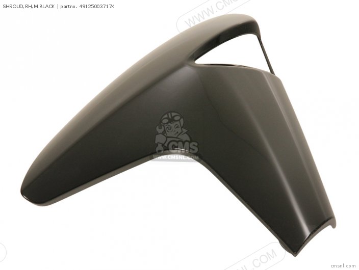 491250019H8: SHROUD,RH,EBONY Kawasaki - buy the 49125-0019