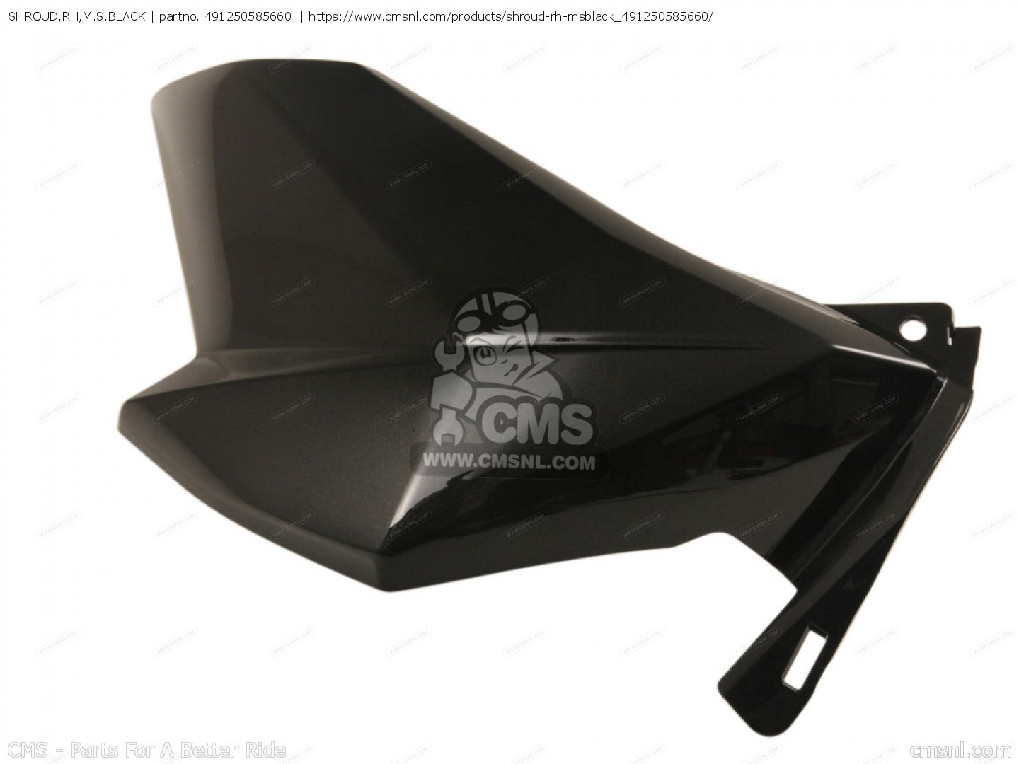 りぐ03 491250585660: SHROUD,RH,M.S.BLACK Kawasaki - buy the 491250585660