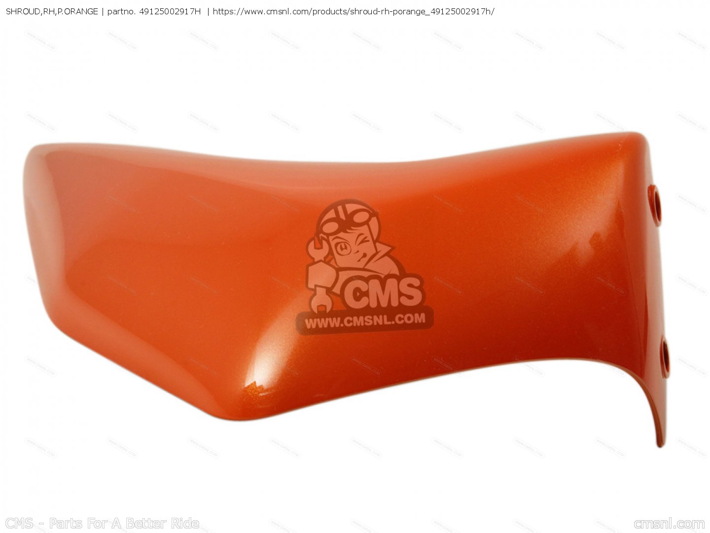 SHROUD,RH,P.ORANGE for ZR750MAF Z750 ABS 2010 EUROPE,MIDDLE
