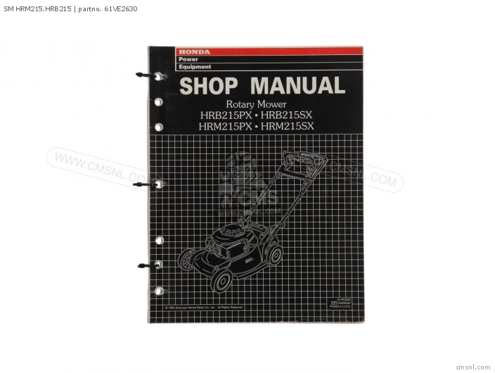 Honda hrm215 shop shop manual