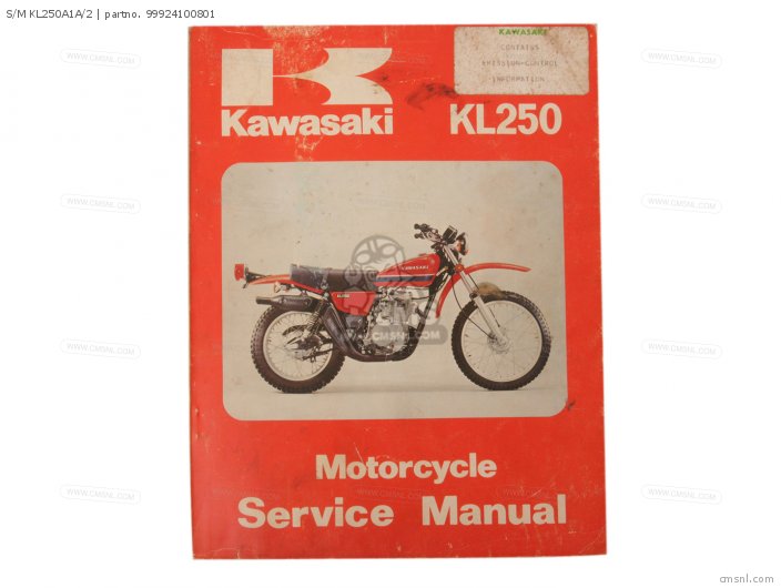 Kawasaki S/M KL250A1A/2 99924100801