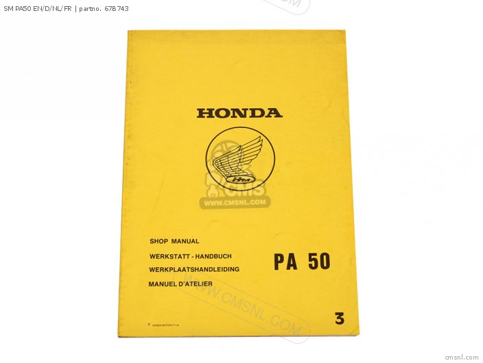 Honda SM PA50 EN/D/NL/FR 67B743