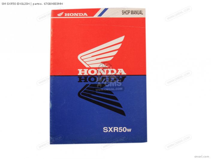 Honda SM SXR50 ENGLISH 67GBMJE8MH