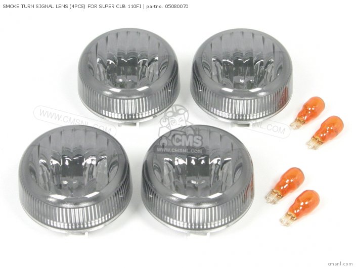 Takegawa SMOKE TURN SIGNAL LENS (4PCS) FOR SUPER CUB 110FI 05080070