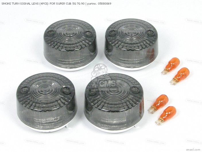 Takegawa SMOKE TURN SIGNAL LENS (4PCS) FOR SUPER CUB 50,70,90 05080069