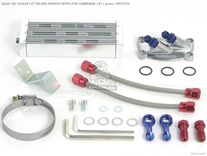 Takegawa SOLID OIL COOLER KIT (SILVER) MONKEY/CRF50 (FOR SUPERHEAD +R) 09072103