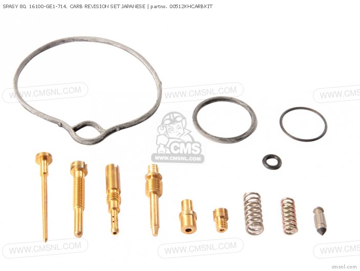 Honda SPASY 80, 16100-GE1-714, CARB REVISION SET JAPANESE 00512KHCARBKIT