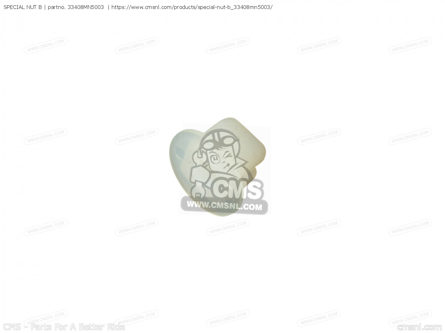 33408MN5003 Special Nut B Honda buy the 33408MN5003 at CMSNL