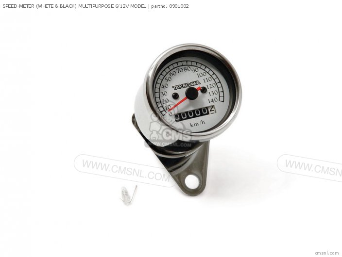 Takegawa SPEED-METER (WHITE & BLACK) MULTIPURPOSE 6/12V MODEL 0901002