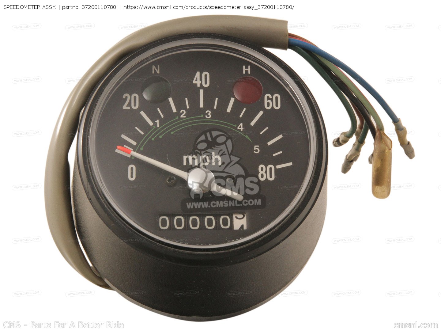 SPEEDOMETER ASSY. for SL100 MOTOSPORT 1971 K1 USA order at CMSNL