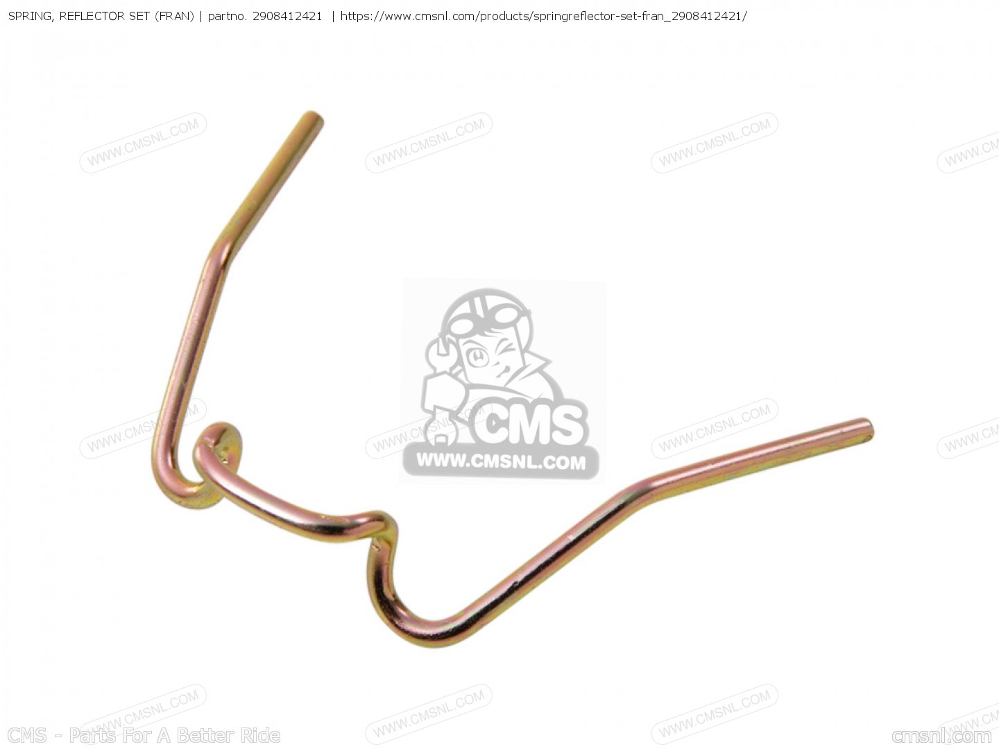 2908412421: SPRING, REFLECTOR SET (FRAN) Yamaha - buy the 290-84124-21 ...