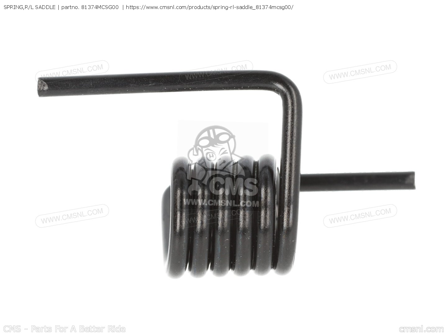 80374 Spring 81374MCSG00: SPRING,R/L SADDLE Honda - buy the 81374-MCS-G00 at CMSNL