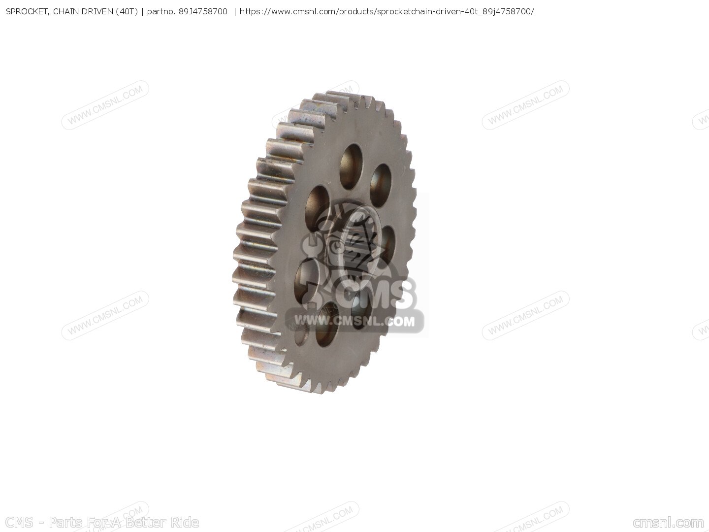 89J4758700 Sprocket, Chain Driven (40t) Yamaha buy the 89J4758700