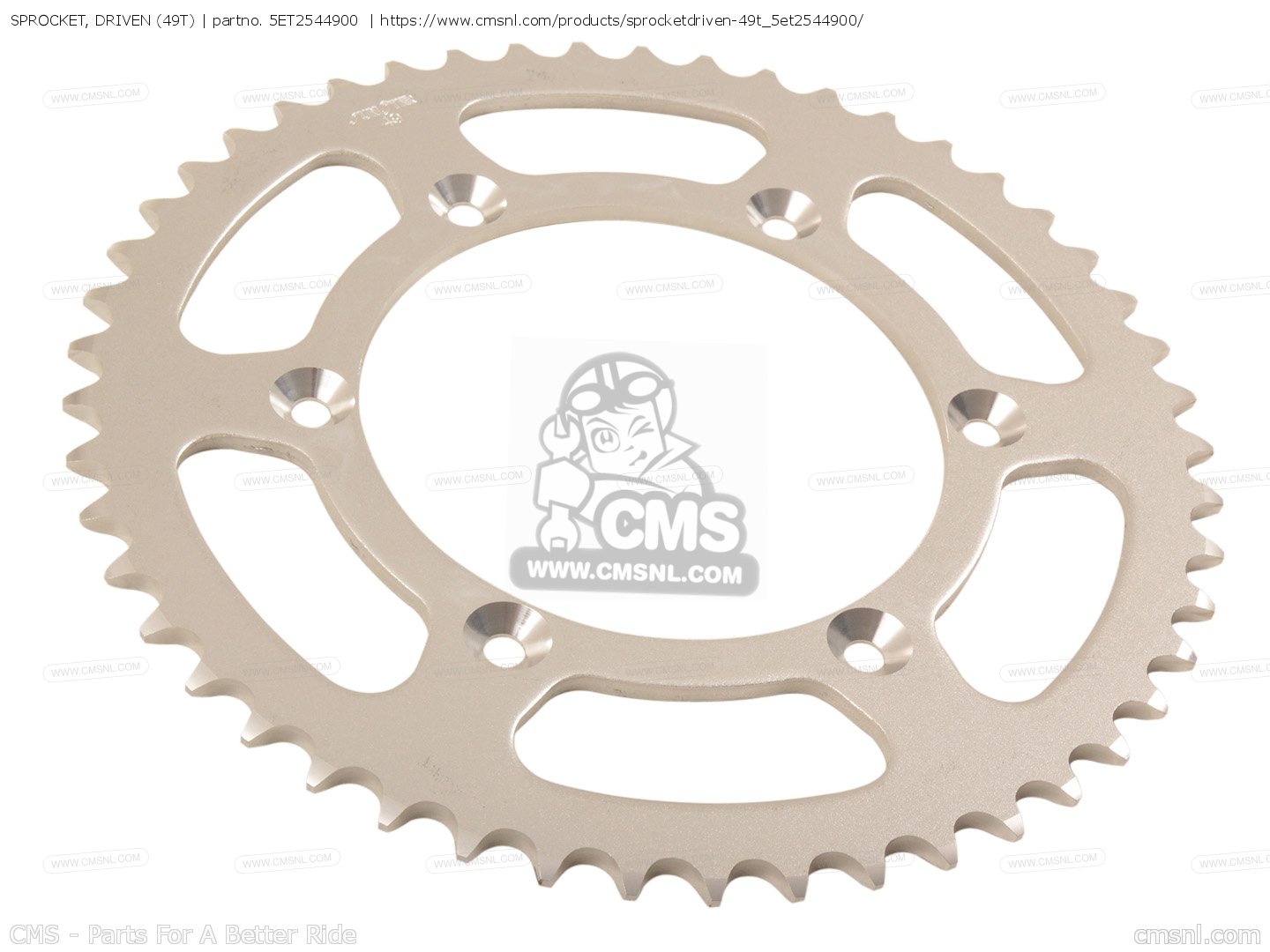 5ET2544900: Sprocket, Driven (49t) Yamaha - buy the 5ET-25449-00 