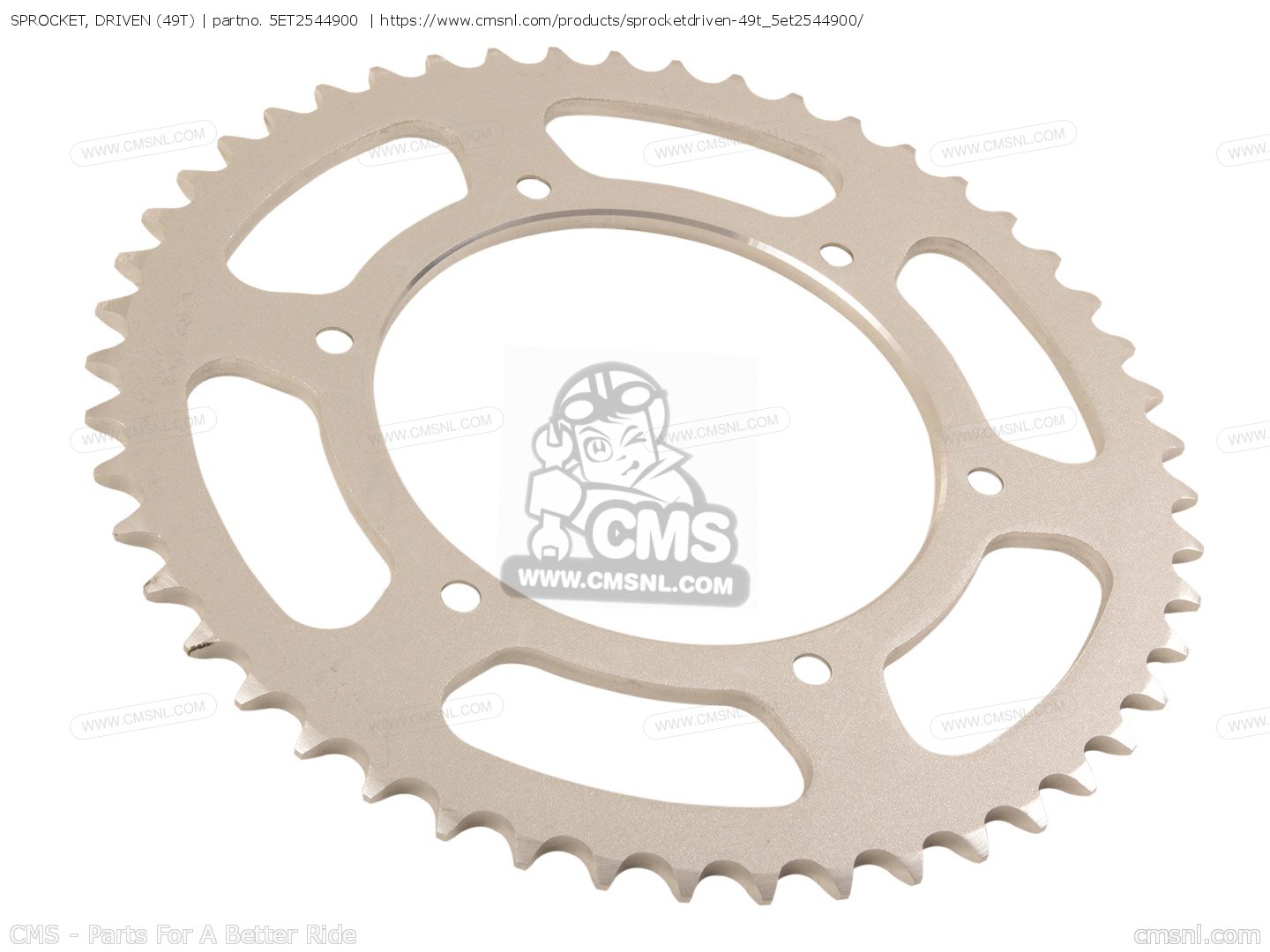 5ET2544900: Sprocket, Driven (49t) Yamaha - buy the 5ET-25449-00 