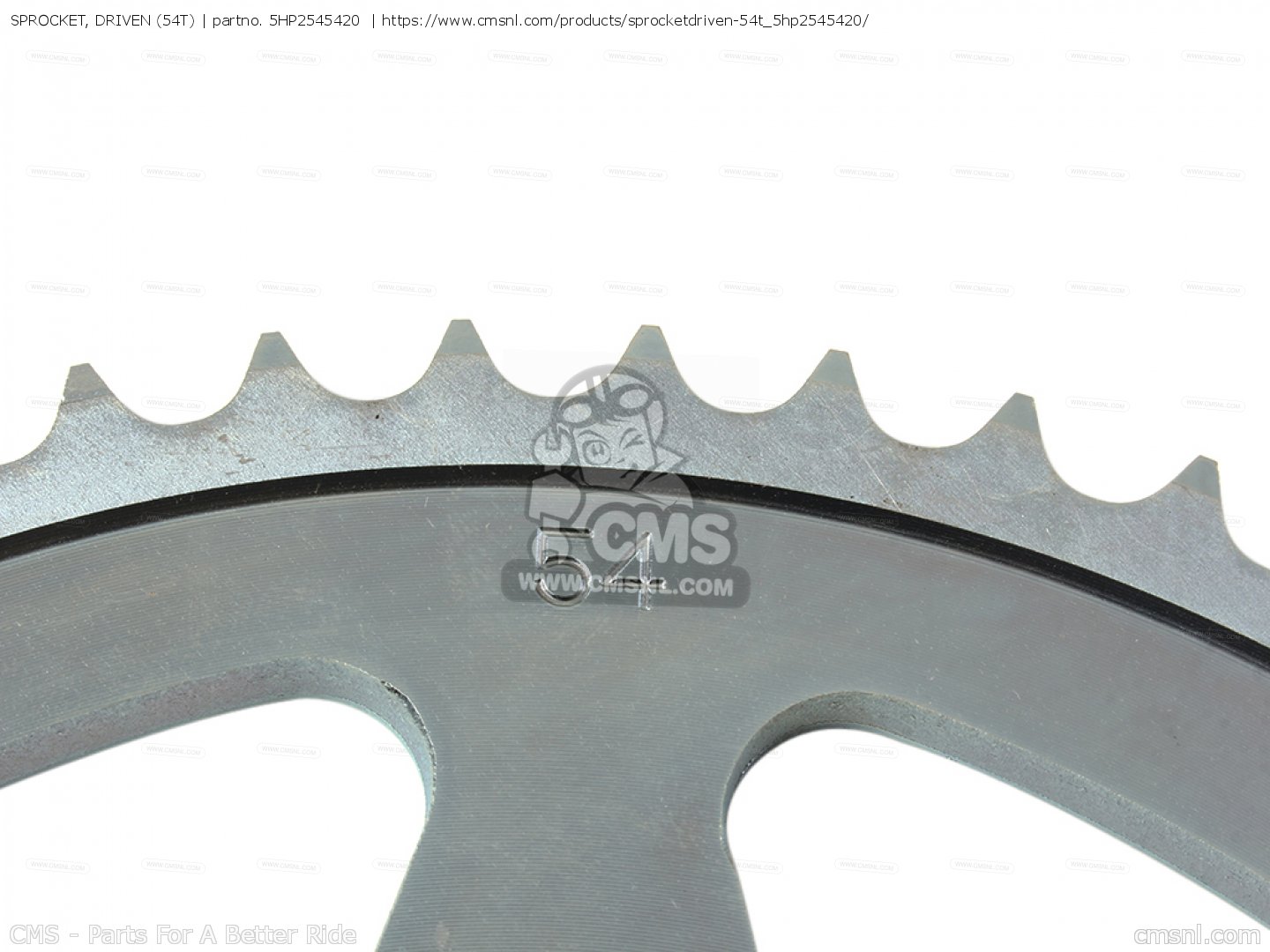 SPROCKET, DRIVEN (54T) for TTR125L 2004 5HPU SWEDEN 1C5HP100E1 order at CMSNL