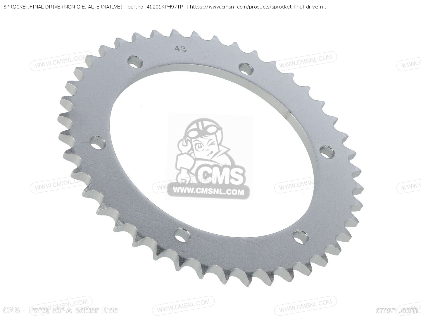 41201KPH971P: SPROCKET,FINAL DRIVE (NON O.E. ALTERNATIVE