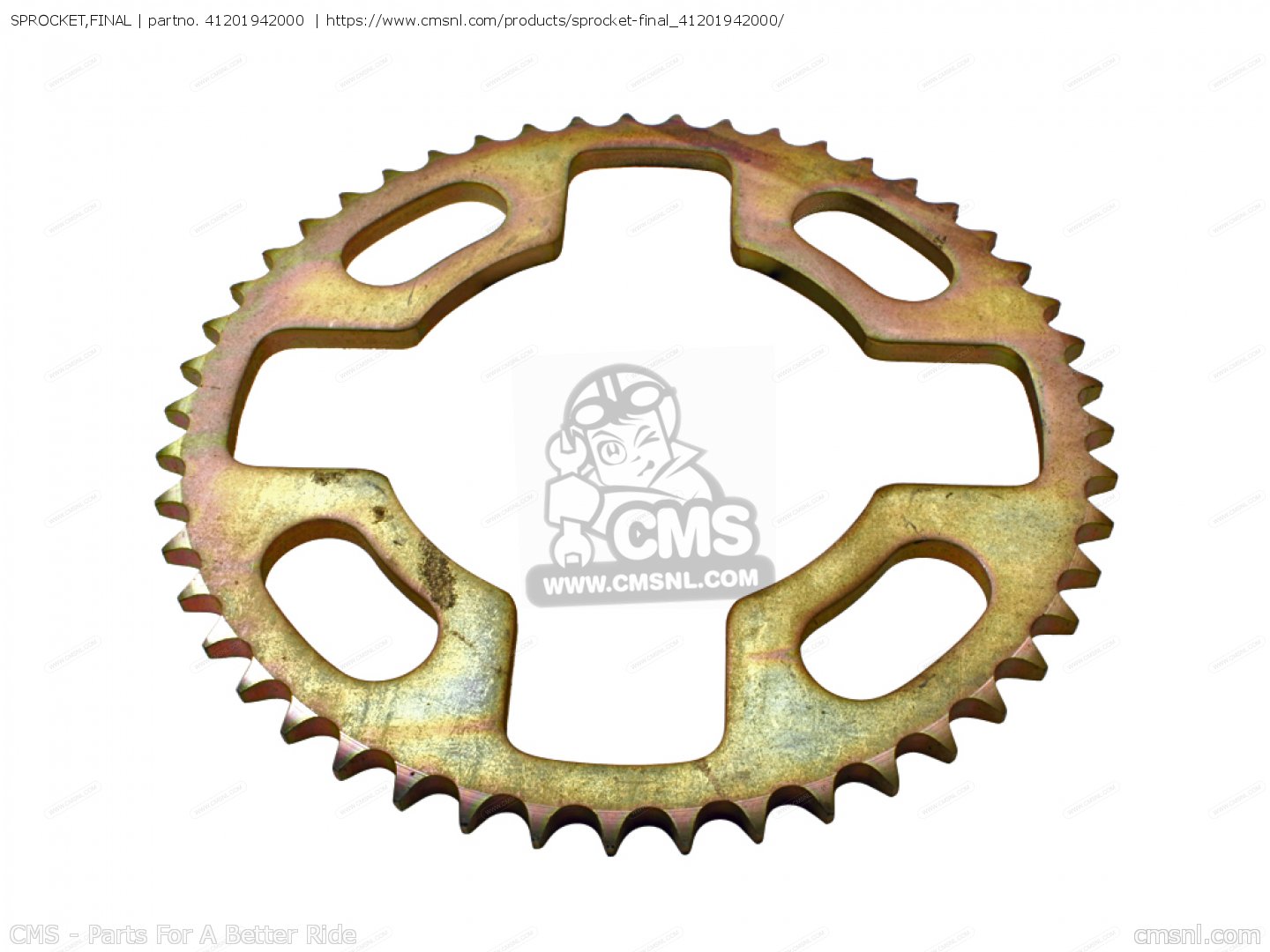 41201942000: SPROCKET,FINAL Honda - buy the 41201-942-000 at CMSNL