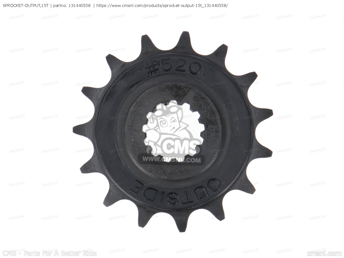 131440558: SPROCKET-OUTPUT,15T Kawasaki - buy the 13144-0558 at CMSNL