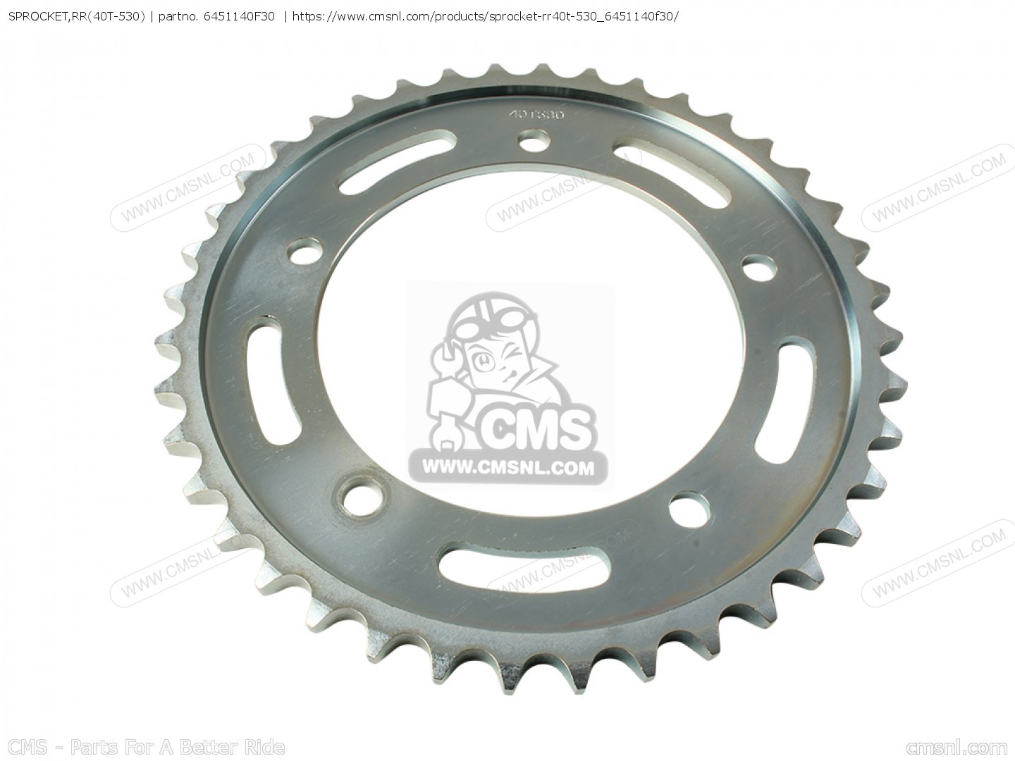 6451140F30: Sprocket,rr(40t-530) Suzuki - buy the 64511-40F30 at CMSNL Paaa様専用needles ヒザデルパンツトラックパンツ
