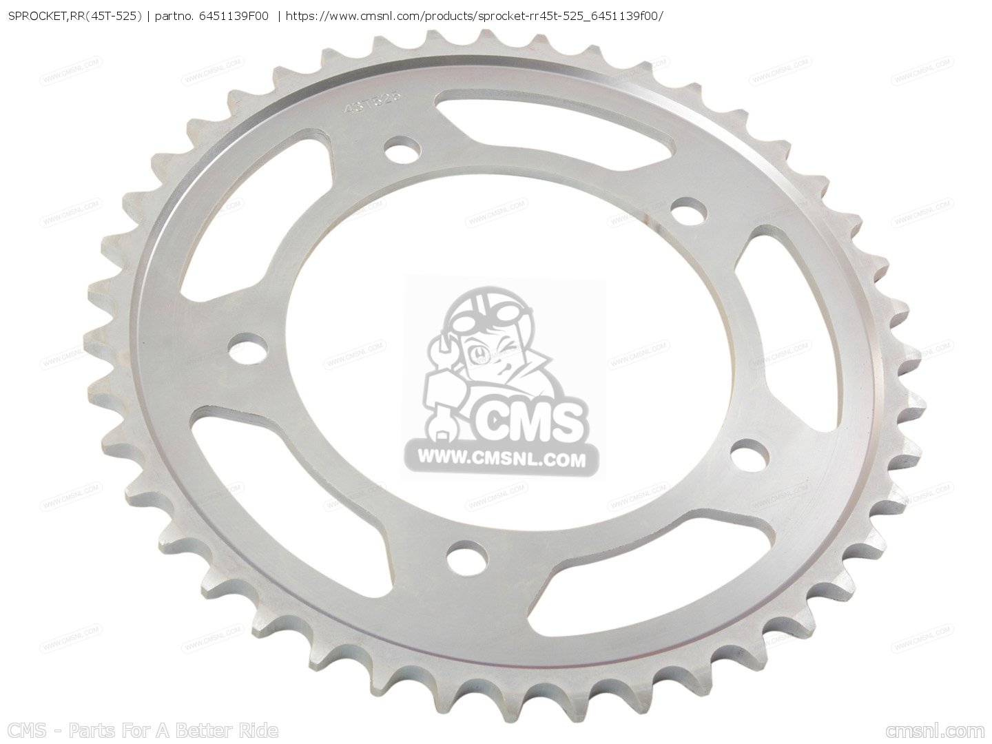 6451139F00: Sprocket,rr(45t-525) Suzuki - buy the 64511-39F00 at CMSNL