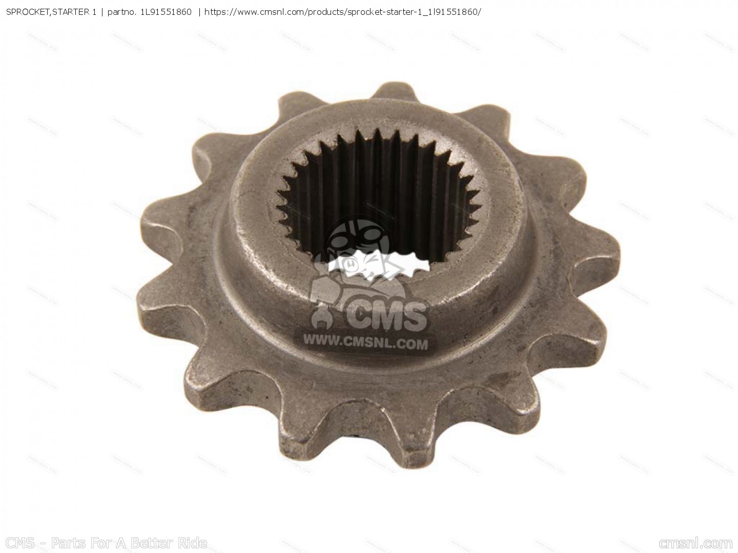 1L91551860 Sprocket,starter 1 Yamaha buy the 1L91551860 at CMSNL
