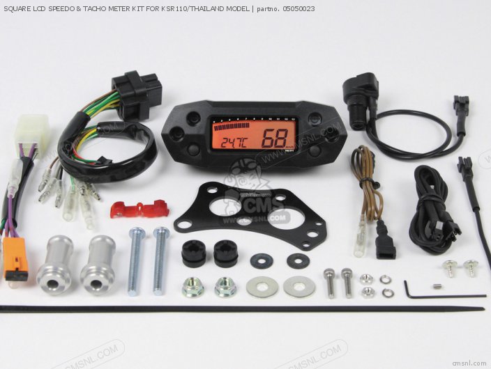 Takegawa SQUARE LCD SPEEDO & TACHO METER KIT FOR KSR110/THAILAND MODEL 05050023