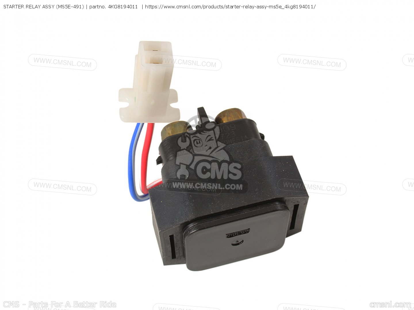 Diagram 4kg8194011 Starter Relay Assy Ms5e 491 Yamaha