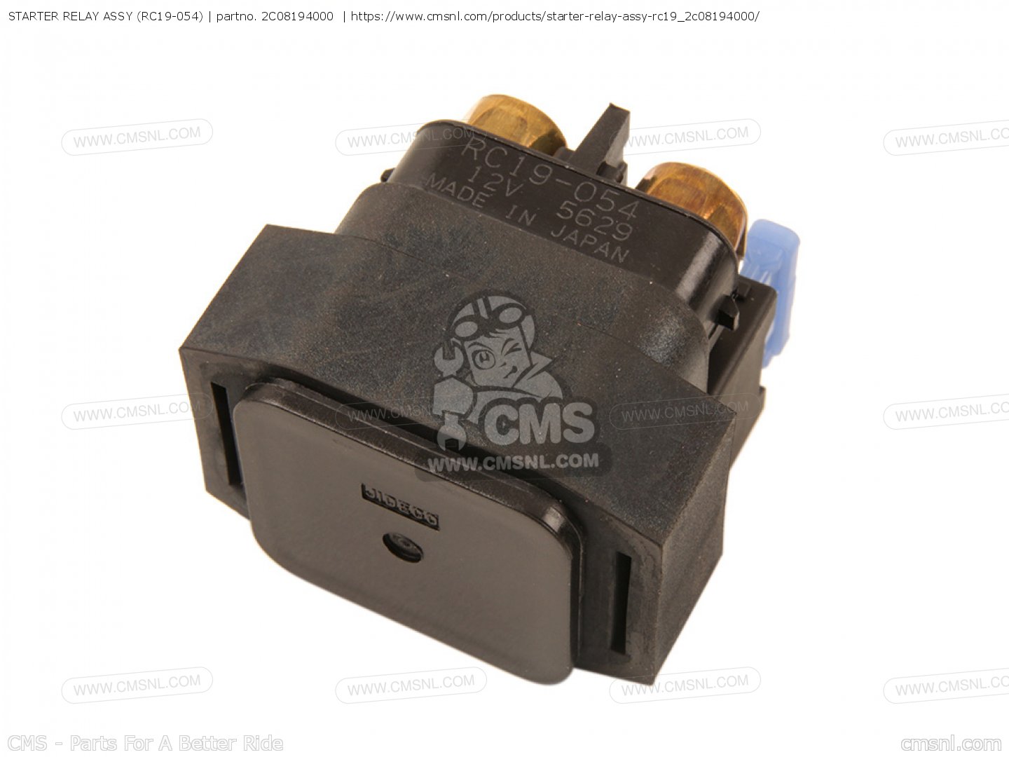 2C08194000: Starter Relay Assy (rc19-054) Yamaha - buy the 2C0-81940-00 ...