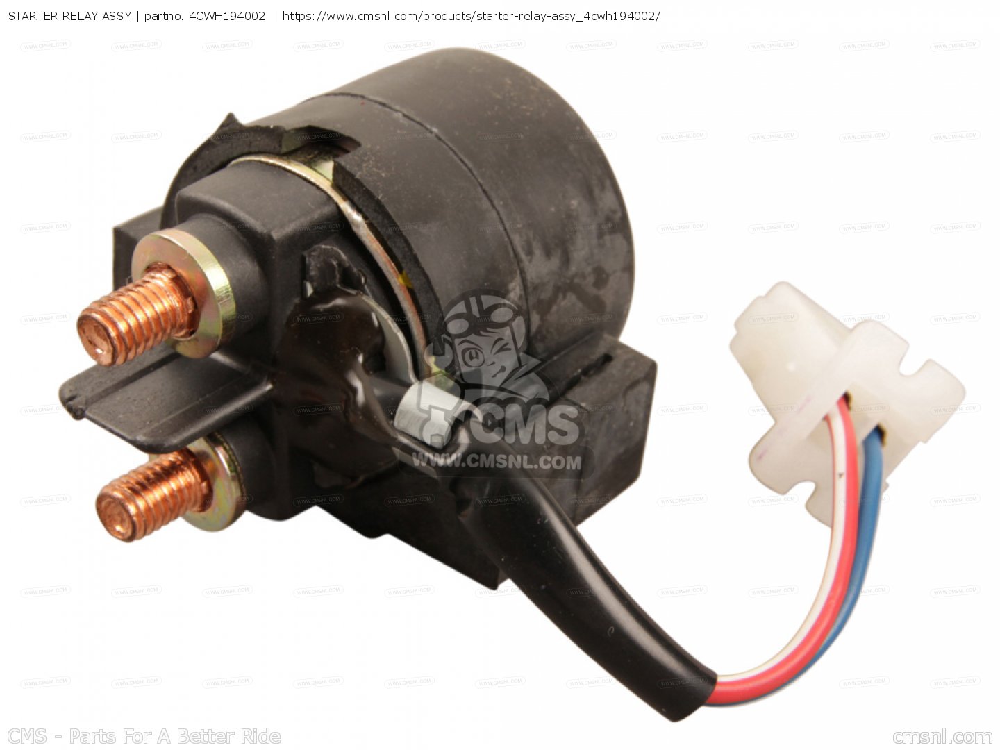 4CWH194002 Starter Relay Assy Yamaha buy the 4CWH19400200 at CMSNL