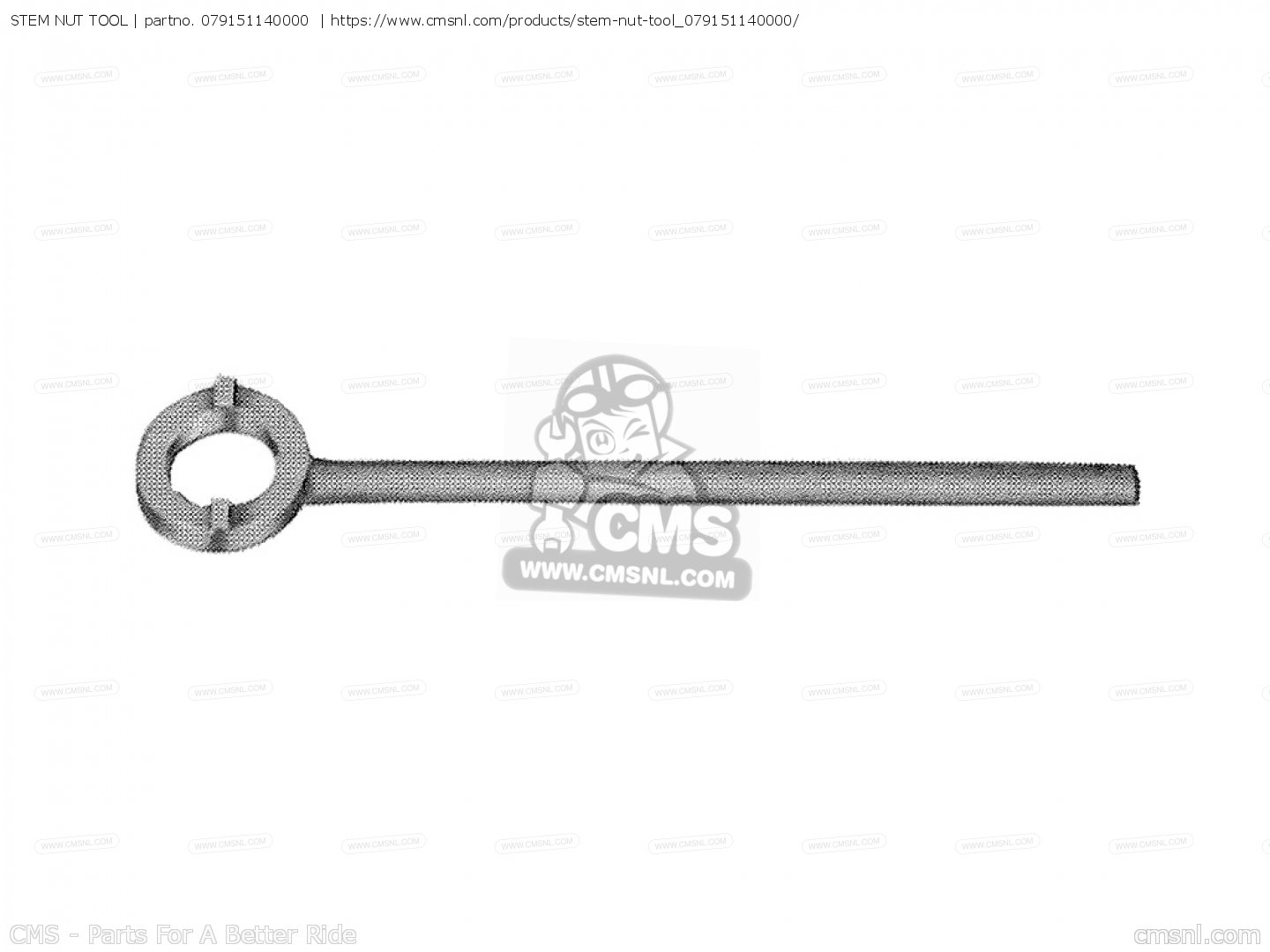 079151140000: Stem Nut Tool Honda - buy the 07915-114-0000 at CMSNL