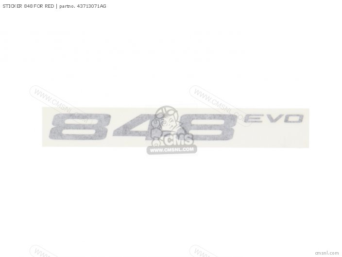 Ducati STICKER 848 FOR RED 43713071AG