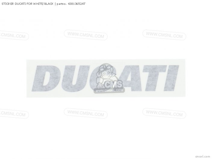 Ducati STICKER DUCATI FOR WHITE/BLACK 43813652AT