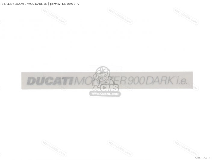 Ducati STICKER DUCATI M900 DARK IE 43610971TA