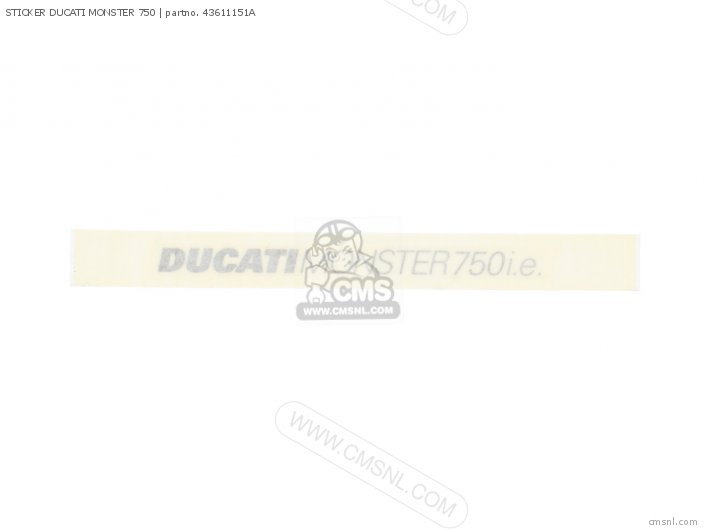 Ducati STICKER DUCATI MONSTER 750 43611151A