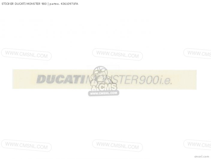 Ducati STICKER DUCATI MONSTER 900 43610971FA