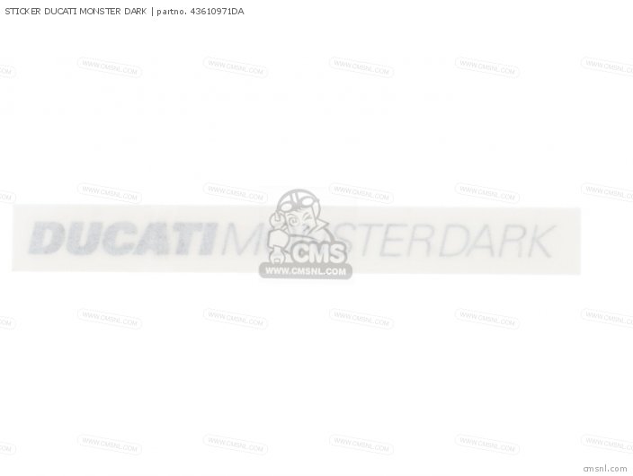 Ducati STICKER DUCATI MONSTER DARK 43610971DA