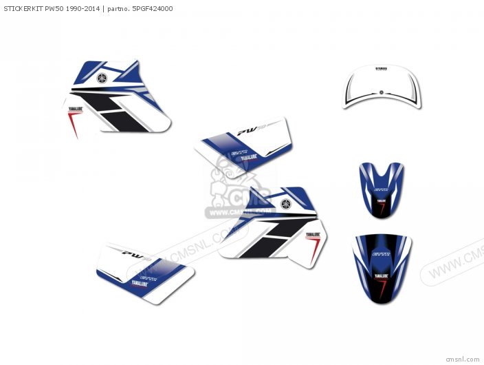 Yamaha STICKERKIT PW50 1990-2024 5PGF424000