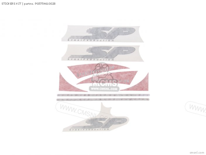 PG5754610028 Stickers Kit Piaggio Group buy the 5754610028 at CMSNL