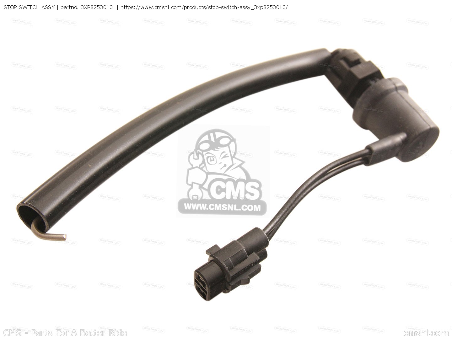 3XP8253010: Stop Switch Assy Yamaha - buy the 3XP-82530-10 at CMSNL