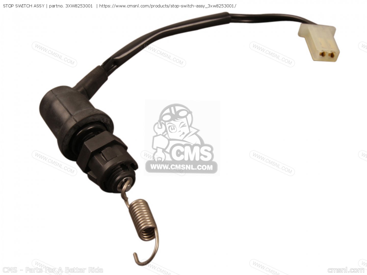3XW8253001 Stop Switch Assy Yamaha buy the 3XW8253001 at CMSNL