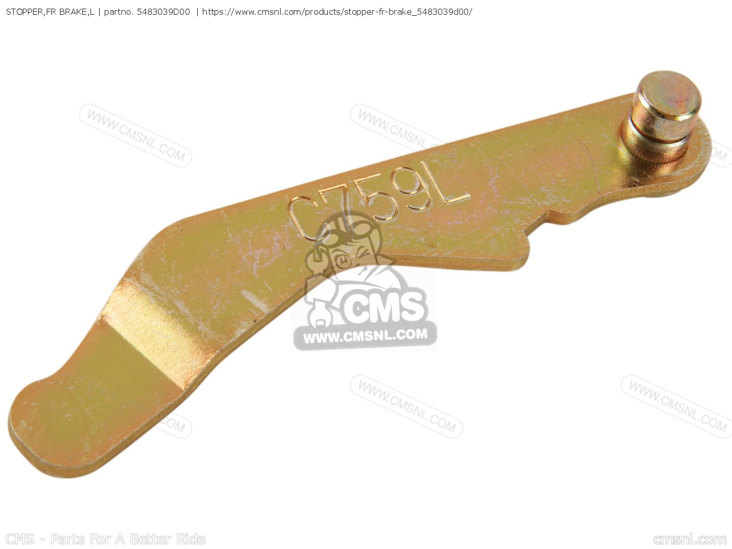 専用　ストッパー　未塗装 STOPPER,FR BRAKE,L for Suzuki - order at CMSNL