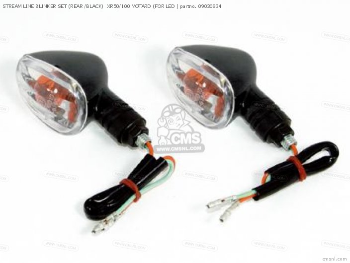 Takegawa STREAM LINE BLINKER SET (REAR /BLACK)  XR50/100 MOTARD (FOR LED 09030934