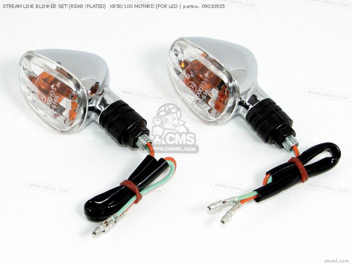 Takegawa STREAM LINE BLINKER SET (REAR /PLATED)  XR50/100 MOTARD (FOR LED 09030935